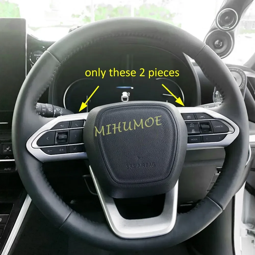 Car Steering Wheel Panel Trim Stickers For 2023-2025 Toyota Noah Voxy Suzuki Landy Accessories Glossy Chrome