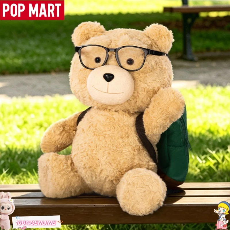 

POPMART Gong Ted2 Hot Nerd Cute Plush Action Figure 30cm Poseable Teddy With Interchangeable Mouths Collectible Gift For Adults