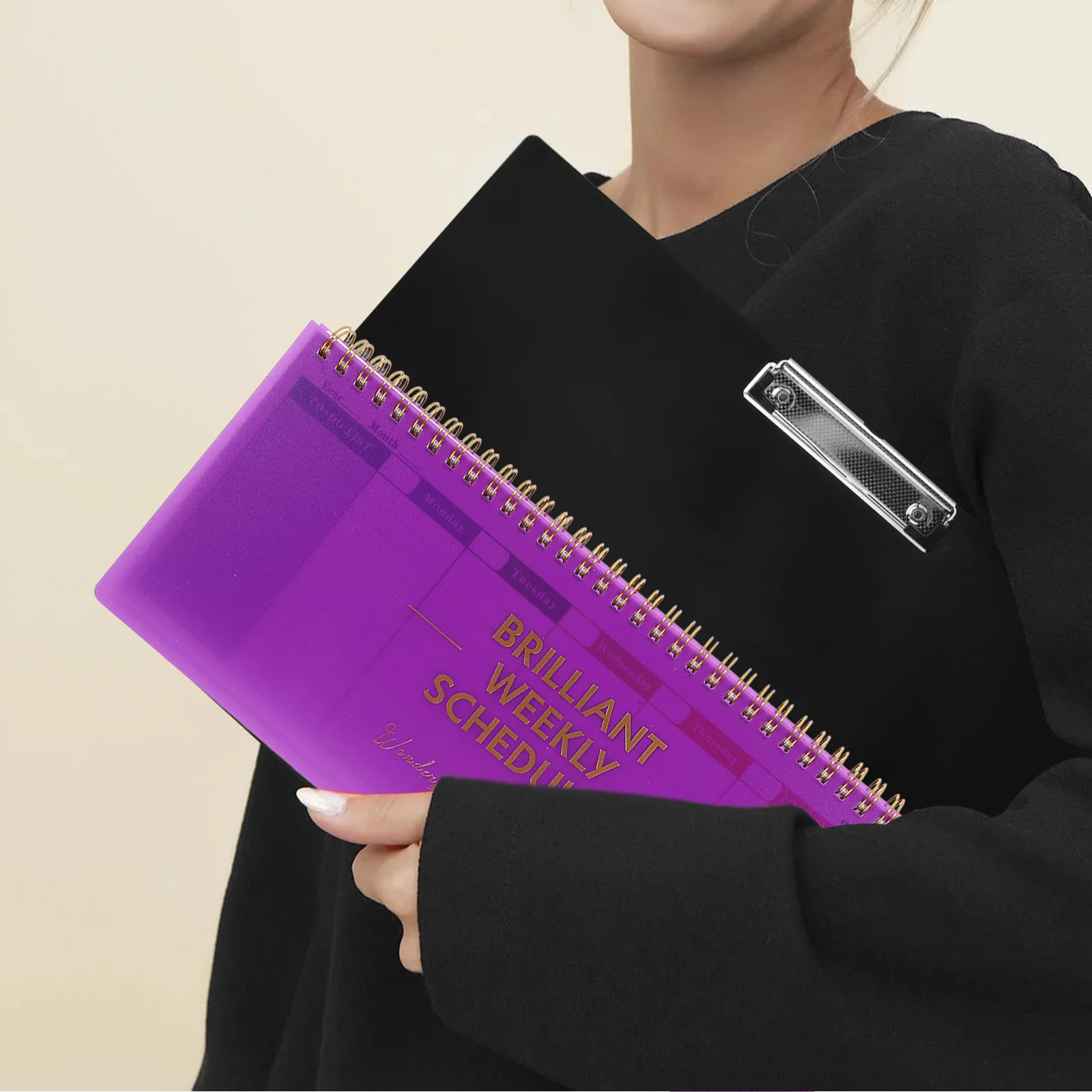 

Weekly Planner Notepad Undated Horizontal Layout Tear Off Memo Tabs Purple Daily Planning Pad For Office Home School Desk