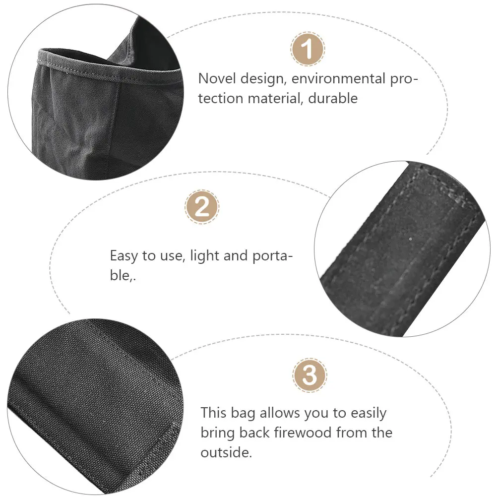 

Деревянная сумка большой емкости, экологически чистый материал, портативный держатель для бревна для хранения дров, сумка для уличного использования