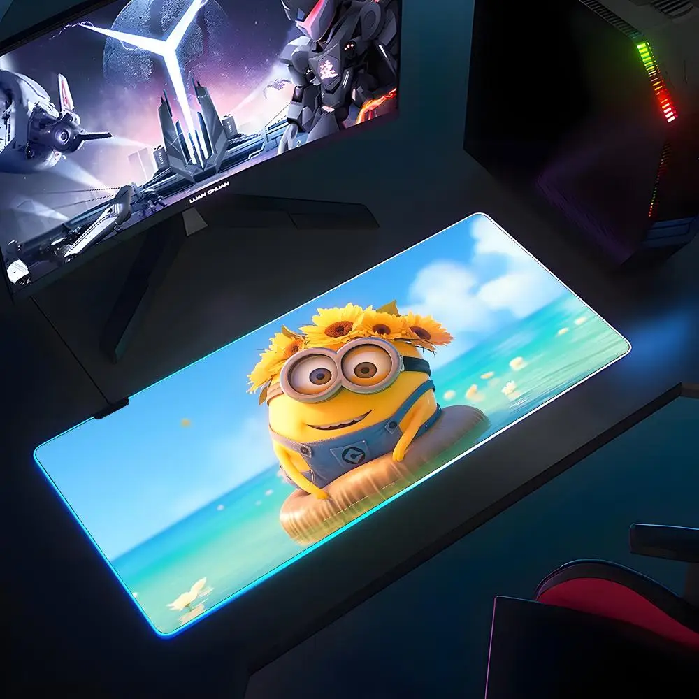 

M-Minion Mouse Pad RGB Rubber Antislip Keyboard Pad 40x90cm Mousepad Gaming Accessories XXL Office Computer Mat