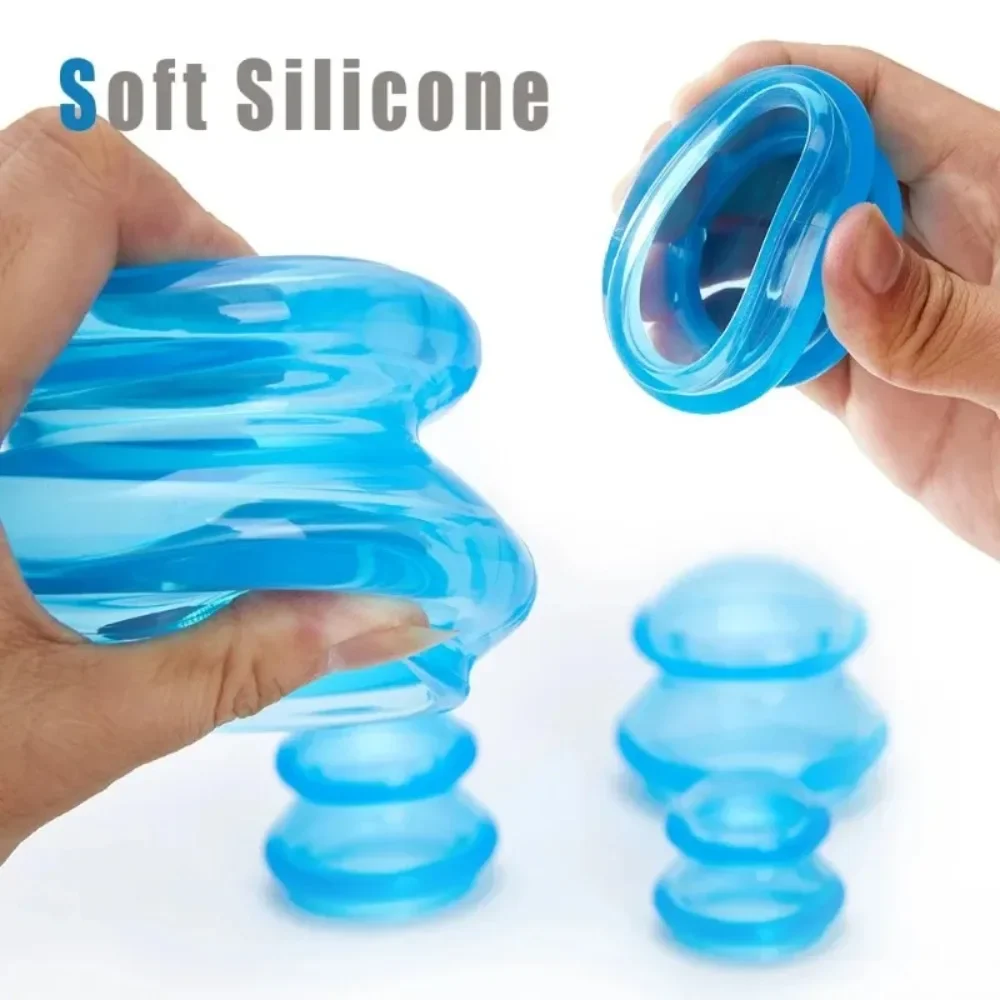 

Silicone Vacuum Cupping Set Vacuum Suction Jars Therapy Massage Cups Slimming Body Anti Cellulite Weight Loss Body Spa Relaxtion