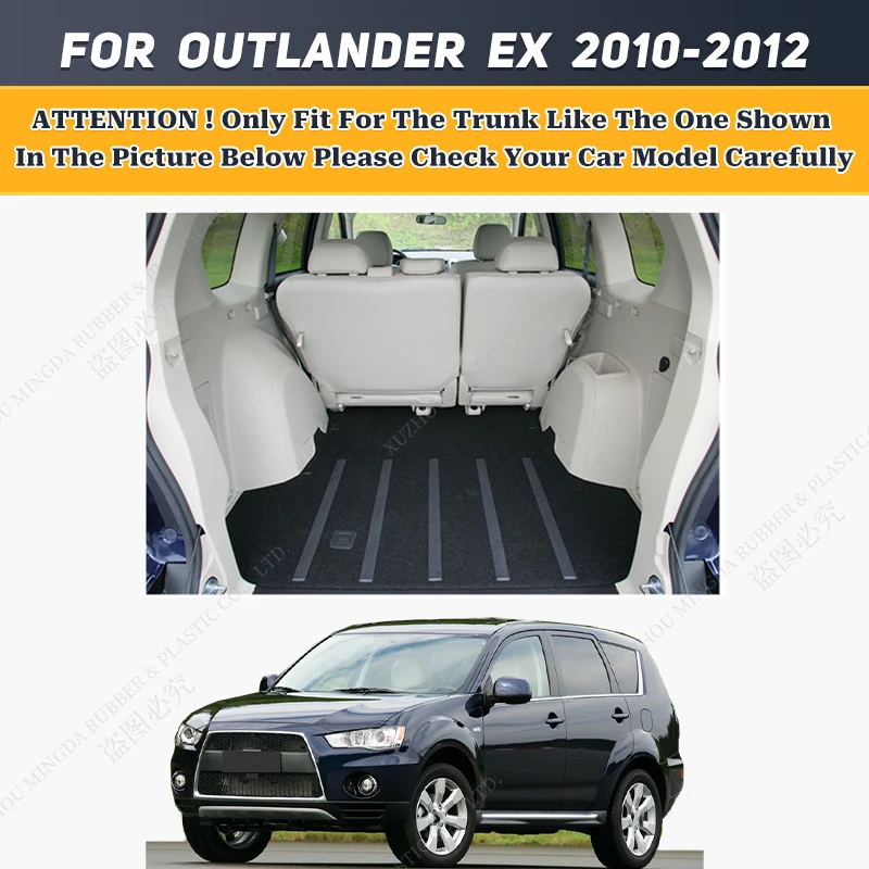 Car floor mats for Mitsubishi outlander (5-seat) 2008 2009 2010 2011 2012 Car Trunk Mat foot Pads Interior Accessories