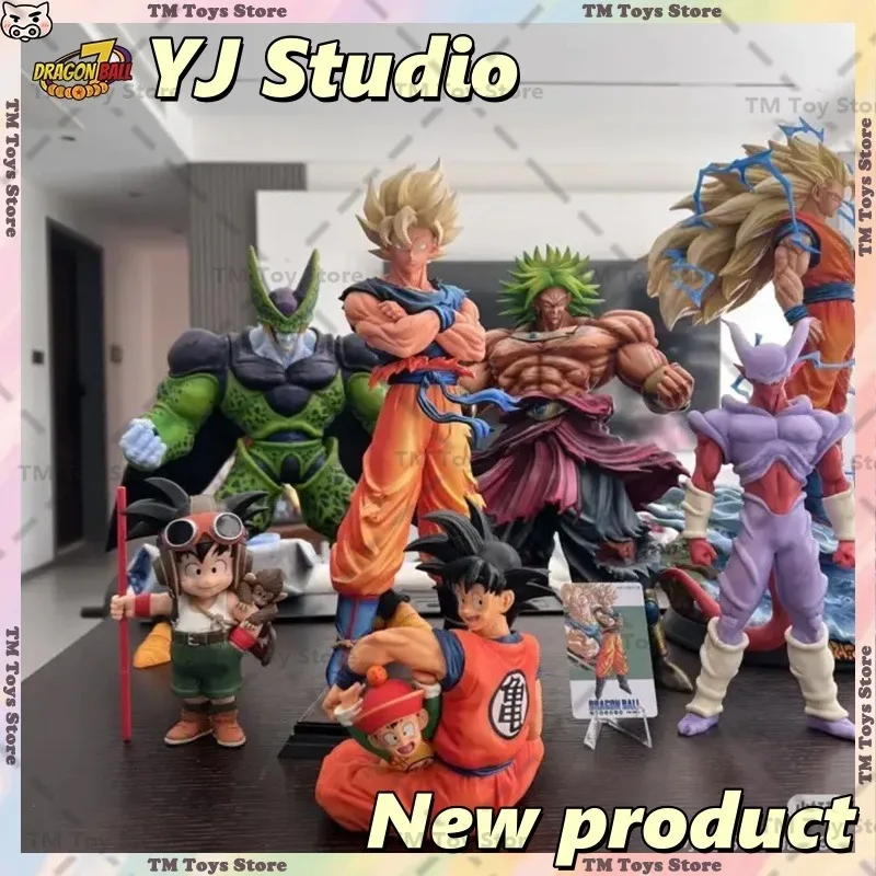 

НОВЫЙ YJ Studio Dragon Ball SSJ1 Goku Аниме Фигурки 30 СМ Сон Гоку Фигурка Super Saiya No Platform Статуя из ПВХ Коллекционная модель игрушки в подарок