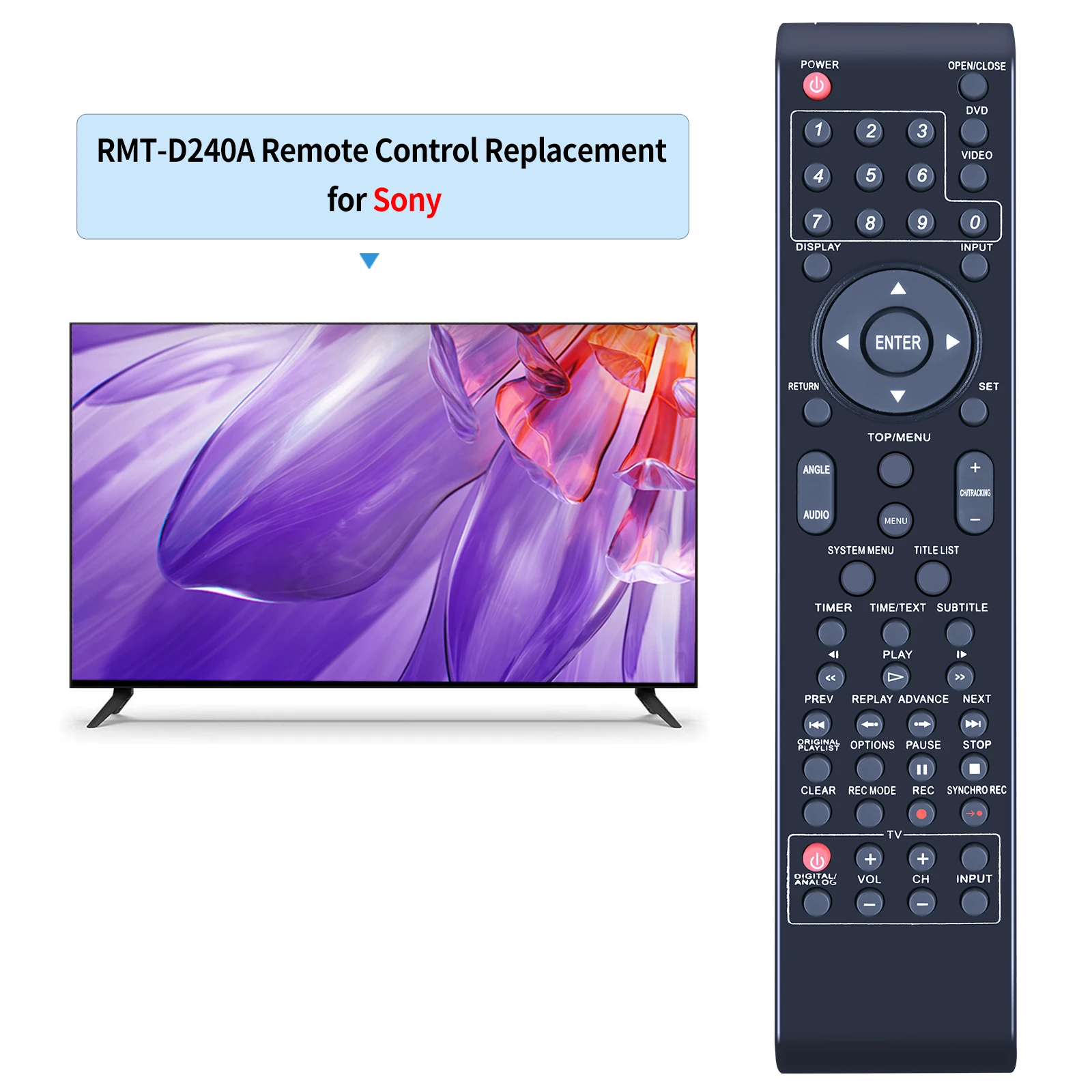 جديد RMT-D240A DVD VCR مشط التحكم عن بعد مناسب لسوني RDR-VX525 RDR-VX5