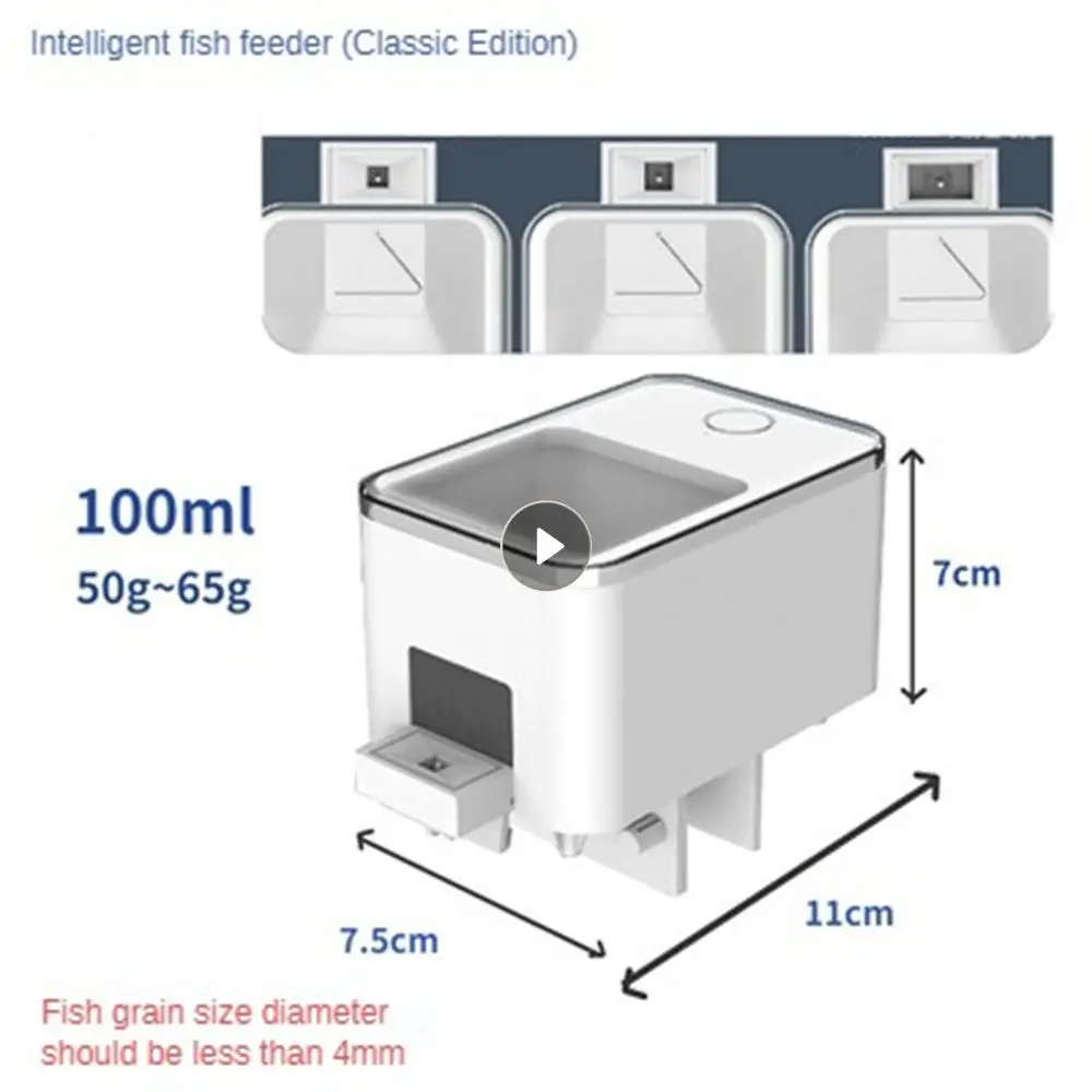 Fish Tank Feeder Wireless Network Remote Control Large Capacity Moisture-proof Hi-tech Feeder Clear Acrylic Innovative Design