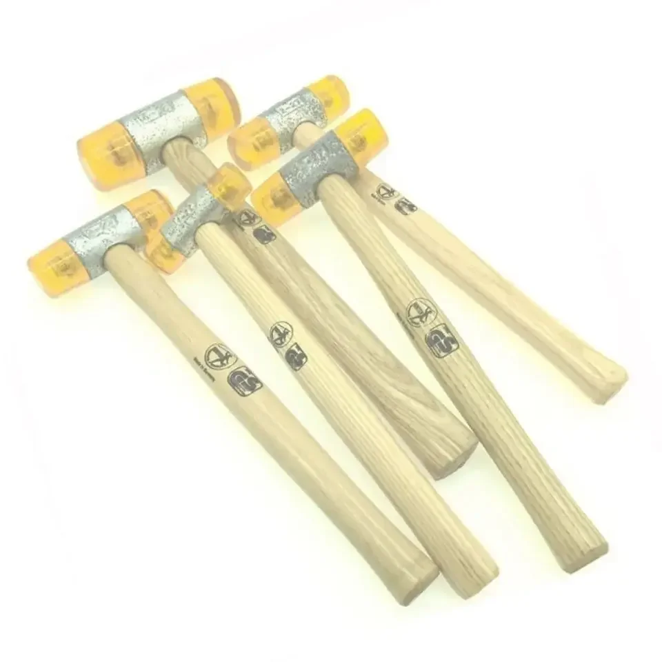 Hunter Professional Installation Rubber Hammer Nylon White Rubber Hammer Yellow Rubber Hammer Wood Handle Rubber Hammer 22-60mm