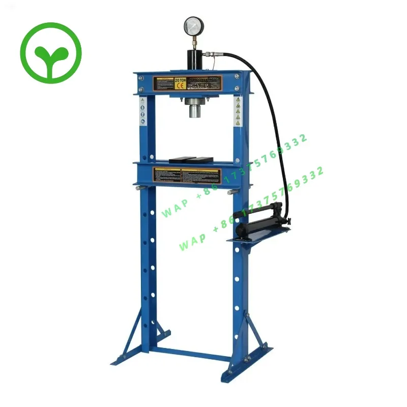 CE wholesale 10T 12t manual car shop press parts pad hydraulic press with meter
