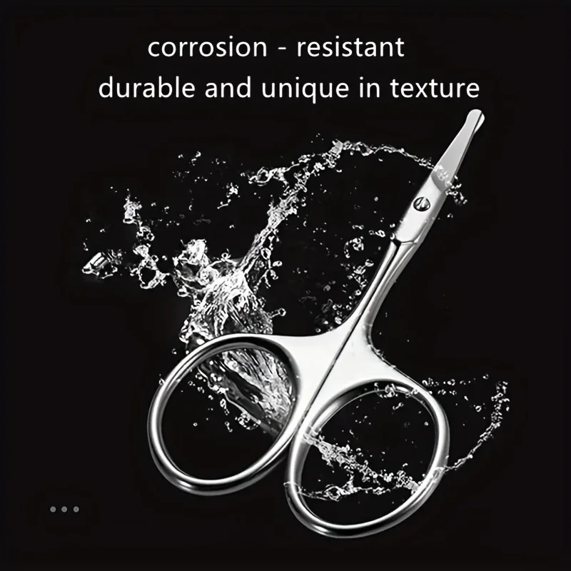 Multifunctional Small Scissors with Round Tips. Featuring Curved Blades Stainless Steel Nose Hair Scissors Eyebrow Scissors