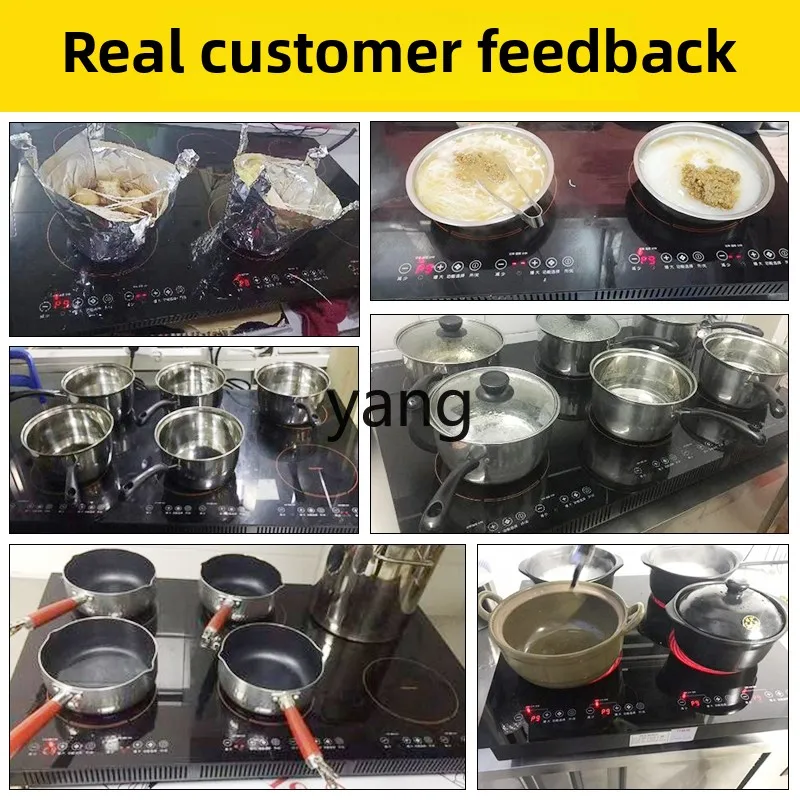 Yjq fornello a induzione commerciale fornello elettrico multi-testa in ceramica quattro o sei fornelli multi-occhio in polvere per unghie in stagnola