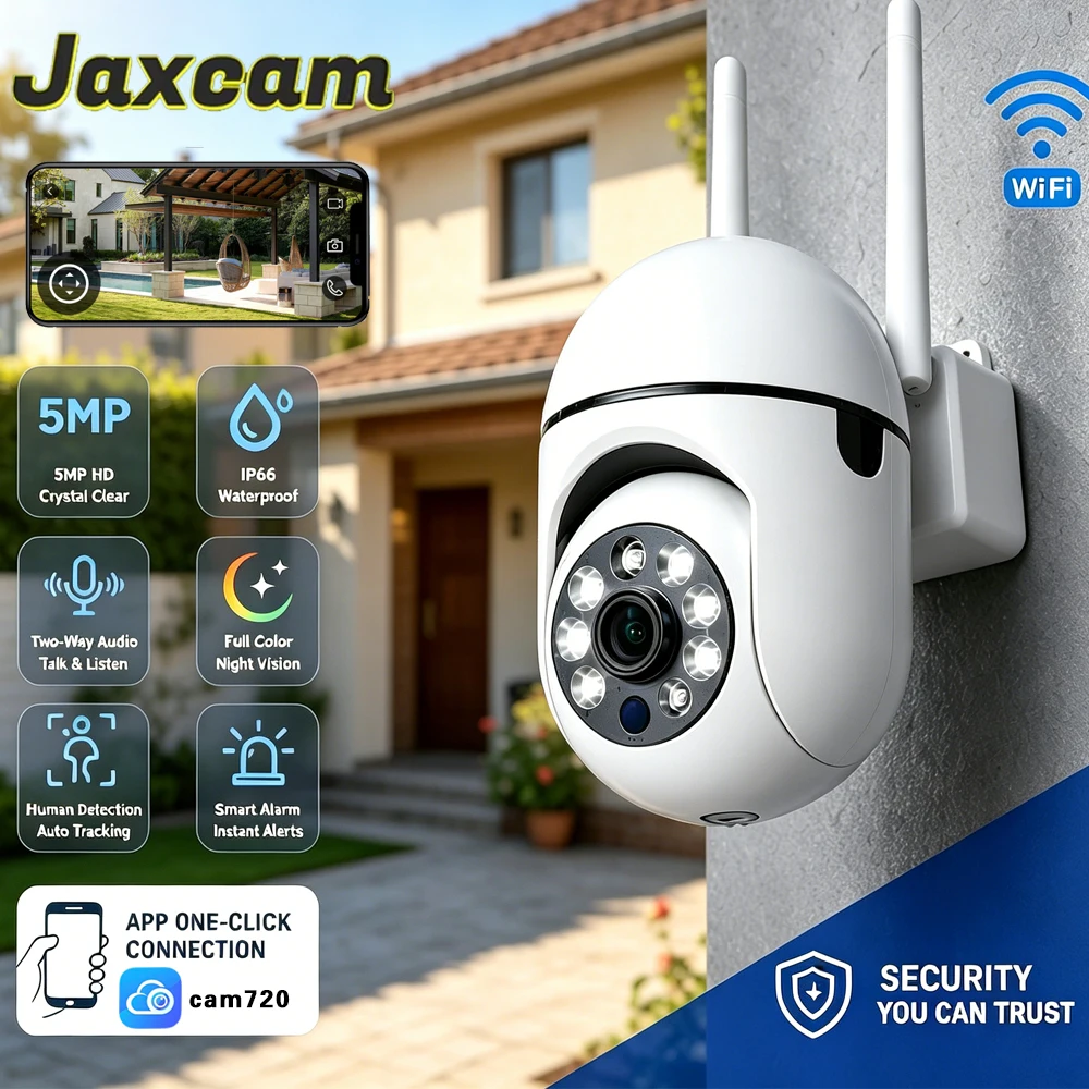 5MP HD CAM720 Innen-WLAN-Sicherheitskamera mit KI-gestützter Auto-Tracking-Funktion, Vollfarb-Nachtsicht, Smart Home Überwachungs-CCTV-IP-Kamera