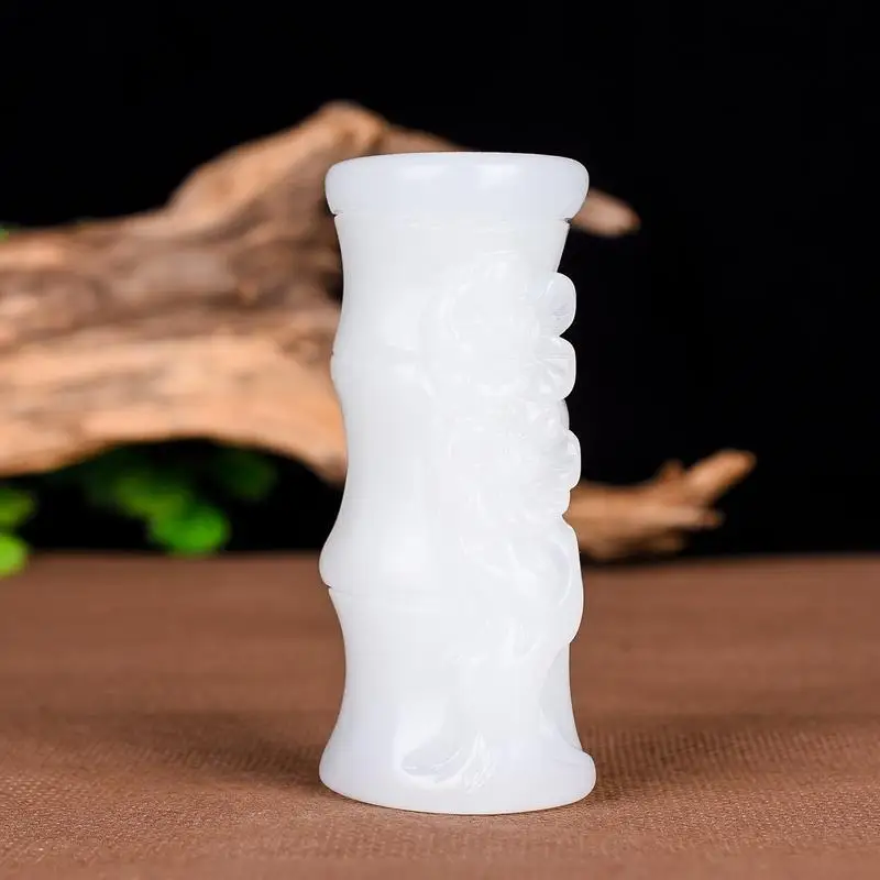 

Синьцзян Хэтянь Нефрит Белый Нефрит Ручная Деталь Необработанный Камень Шпинат Зеленый Нефрит Бамбуковый Узел Ручная Игровая Игровая Игровая Деталь Нефрита