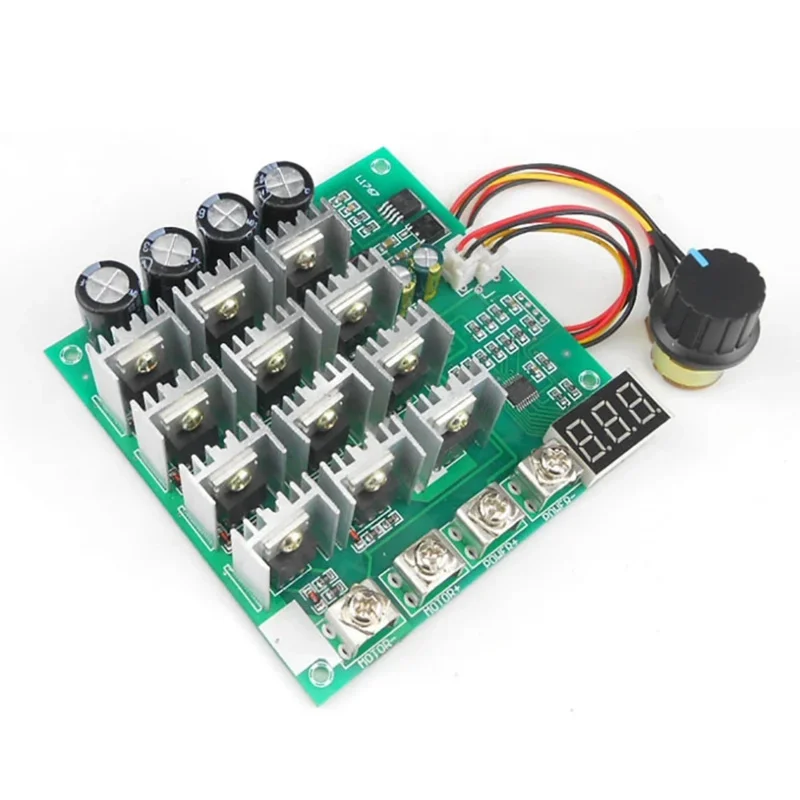 DCモーター速度コントローラー、ブラシ付き2線式ドライバー、タコメーターダイヤル、60a、12v、24v、36v