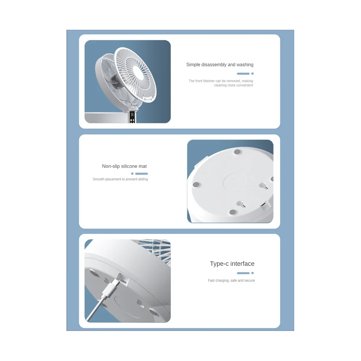 مروحة تبريد هواء لاسلكية تعمل بالتحكم عن بعد مع ضوء LED ومروحة كهربائية قابلة للطي مثبتة على الحائط ومروحة سطح المكتب باللون الأخضر