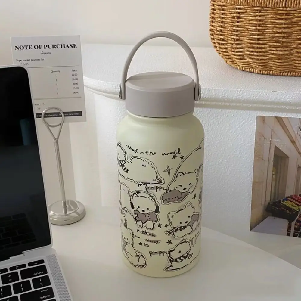 

Бутылка-термос 900 мл, изолированная бутылка для воды с соломинкой, портативная изоляционная чашка для холодных напитков, герметичная термочашка для горячих напитков