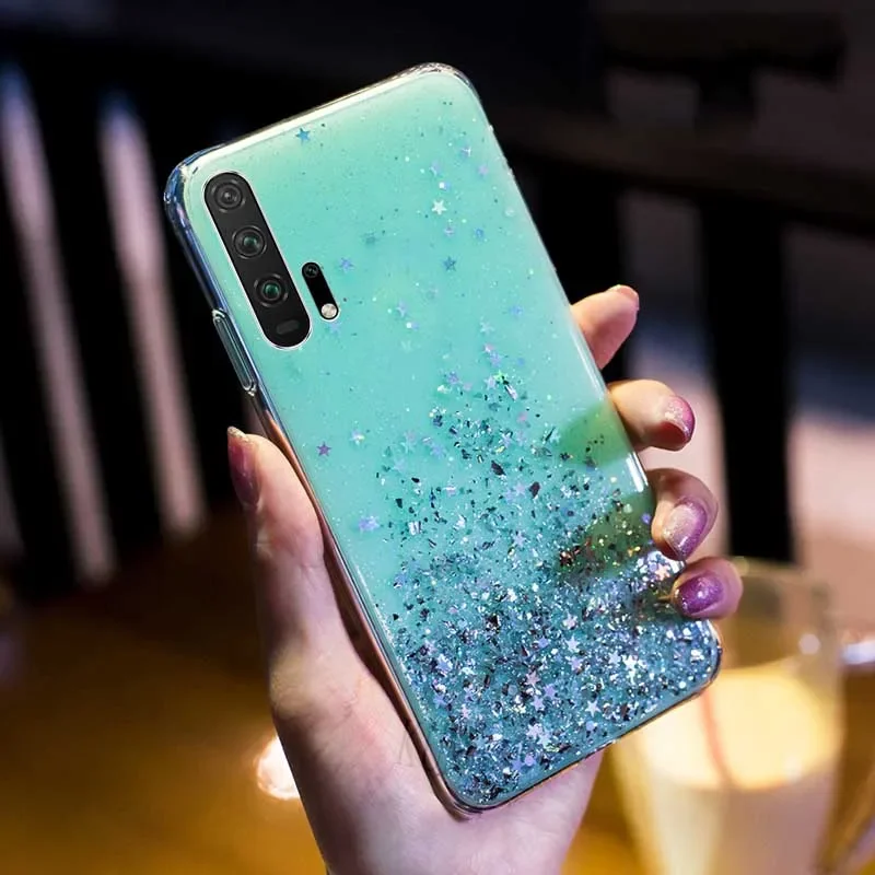 Glitter Luxury Soft Phone Case For Huawei P20 P30 P40 P50 Lite Pro For Huawei Honor10 20 30 50 V10 Lite Pro TPU Back Cover Case