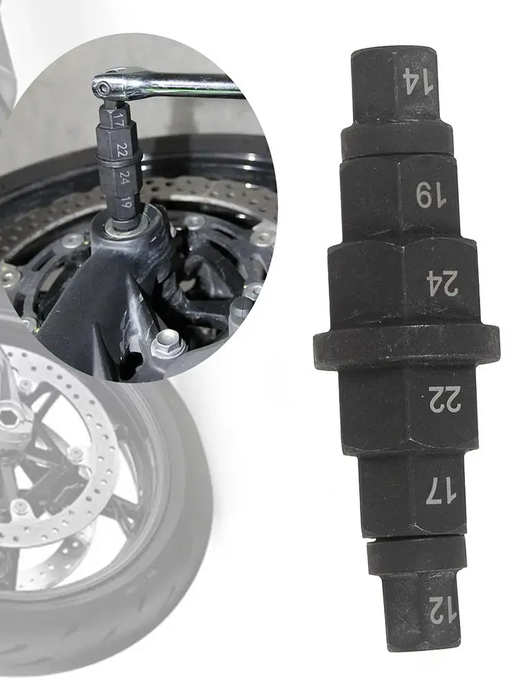Outil d'appellation de retrait de conducteur de broche hexagonale de roue avant et arrière de moto, 6 en 1, adapté pour Honda, BMW, Kawasaki, Suzuki, YAMAHA