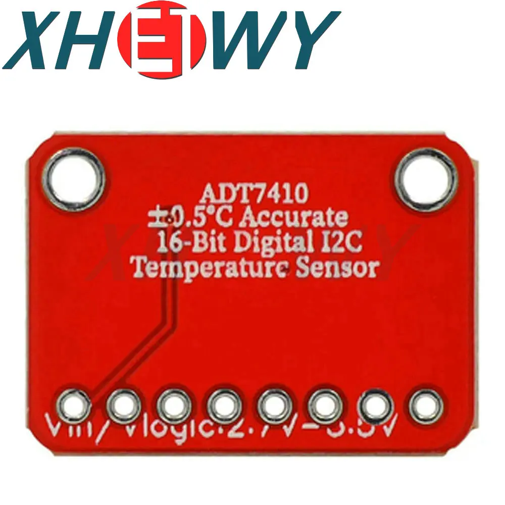 High Accuracy I2C ADT7410 Temperature Sensor Breakout Board Temperature Sensor Development Tools 2.7V-5V 2 Address Pins