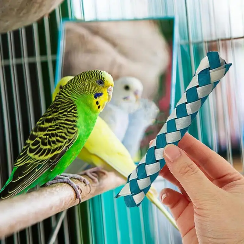 Chinese Finger Traps Bird Chew Toy Assorted Colors Chinese Finger Trap Bird Chew Foraging Chopper Toy For Kids Birthday Party