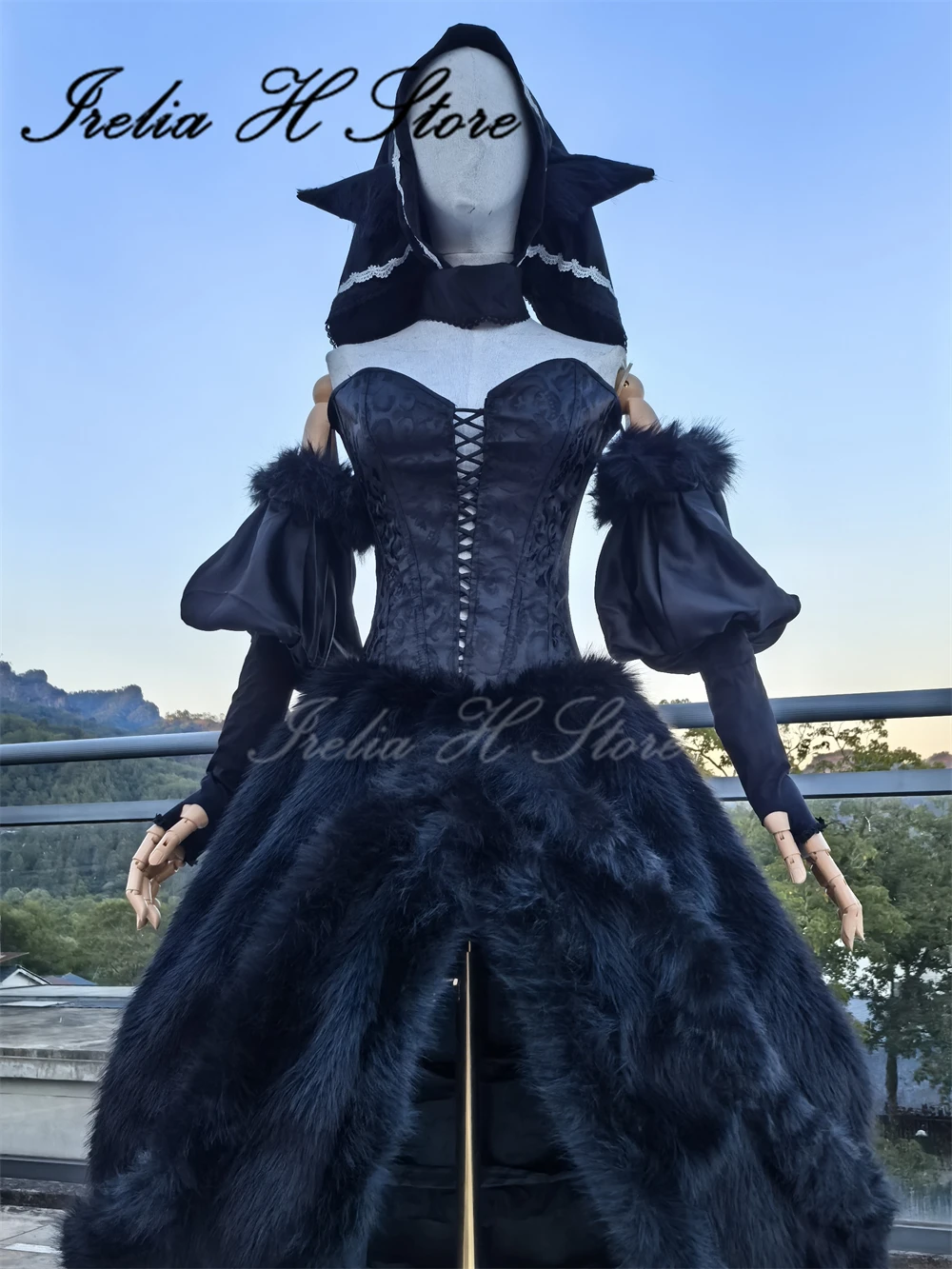 Irelia H Store Delicious in Dungeon Marcilles black Dungeon Master Dress Cosplay Costume Anime evening party female halloween image 4