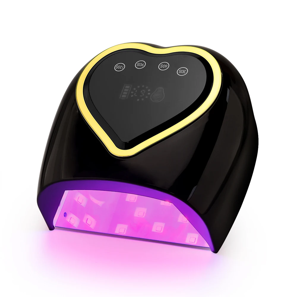 Heart Screen Professional 98w Rechargeable Nail Dryer Nail Lamp Rainbow Light UV Lamp Nail Curing Lamp LED Battery Charging