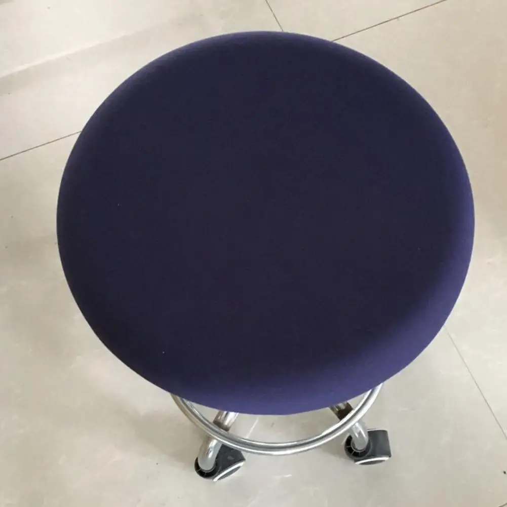 Chair Cover Round Seat Cushion Dust-proof Replaceable Polyester Comfortable Touch Soft Seat Case Household Supplies