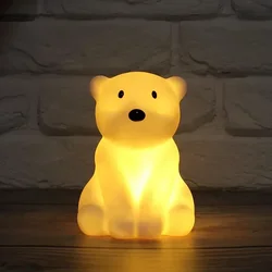 Cute Animal Cartoon Night Light, Quarto de brinquedo infantil, Lâmpada de assoalho LED, Luzes de atmosfera quente, Lâmpada para sala