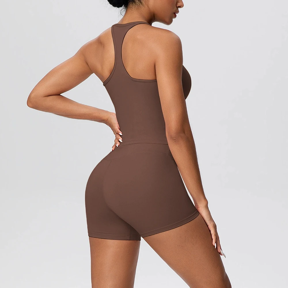 Women Tracksuits 2PCS Yoga Sets Naked Feel Gym Set Women Workout Clothes Sports Bra Yoga Vest High Waist Yoga Shorts Fitness Set