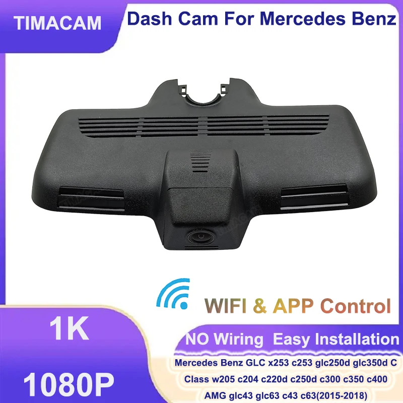HD 1080P Wifi Dash Cam for Mercedes Benz GLC glc250d glc350d glc43 glc63 x253 c253 2015-2018 C Class C220d C43 C63 W205 C204