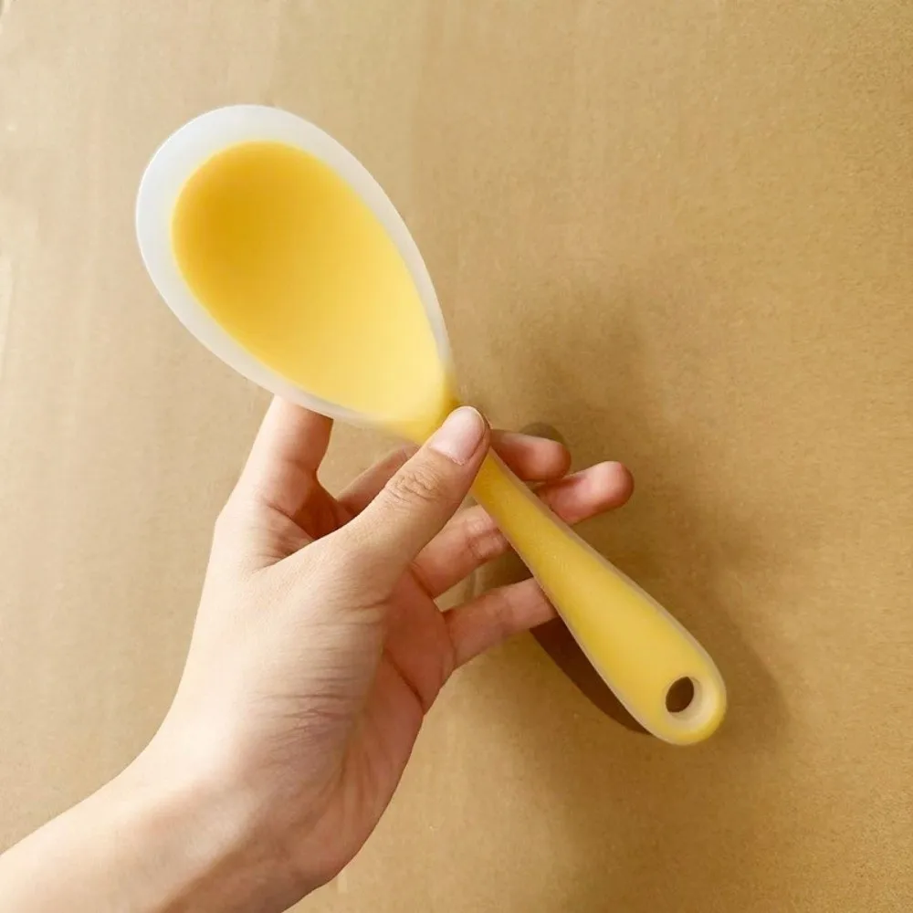 Multifunctional Non-Stick Silicone Rice Spoons Food Grade Pot-Safe Kitchen Utensils Heat Resistant Rice Paddle Cooker Use