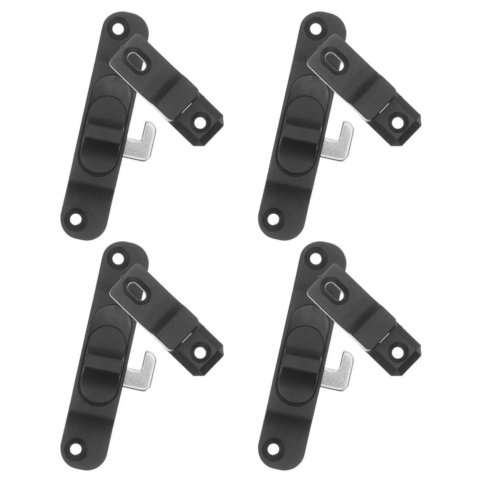 

4pcs Aluminum Alloy Window Locks Black Safety Stopper Sliding Support Limiter Ventilation Control Window Hardware