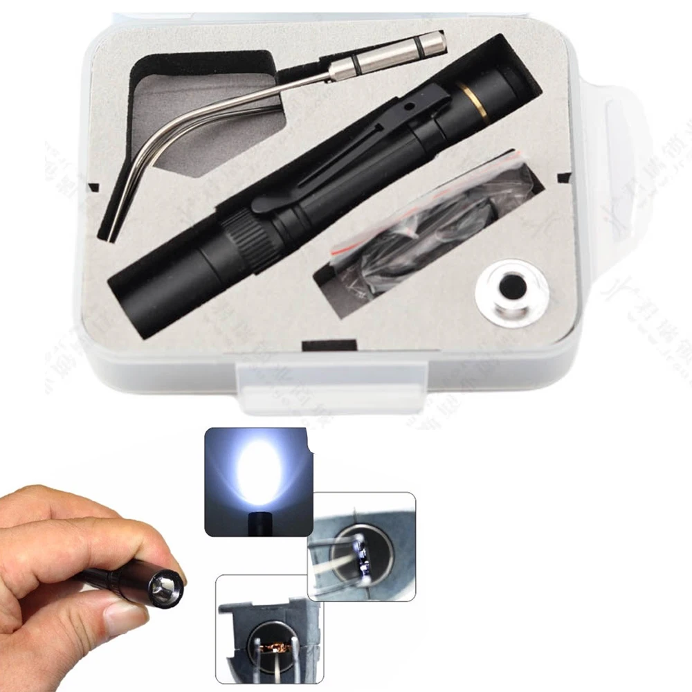 

Fiber Optic Light 2 In 1 Highlight HUK Car Light Tool Set Locksmith Tools With High Brightness