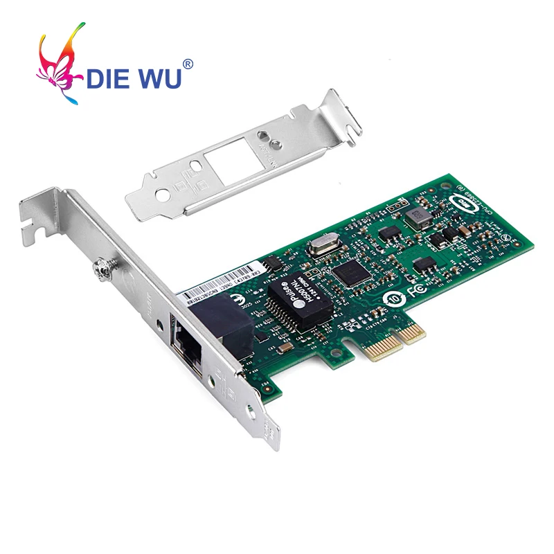 PCIe x1 Single RJ45 10/100/1000Mbps Gigabit Controller Adapter for Intel 82574 Chipset NIC Interface Card with Short Bracket