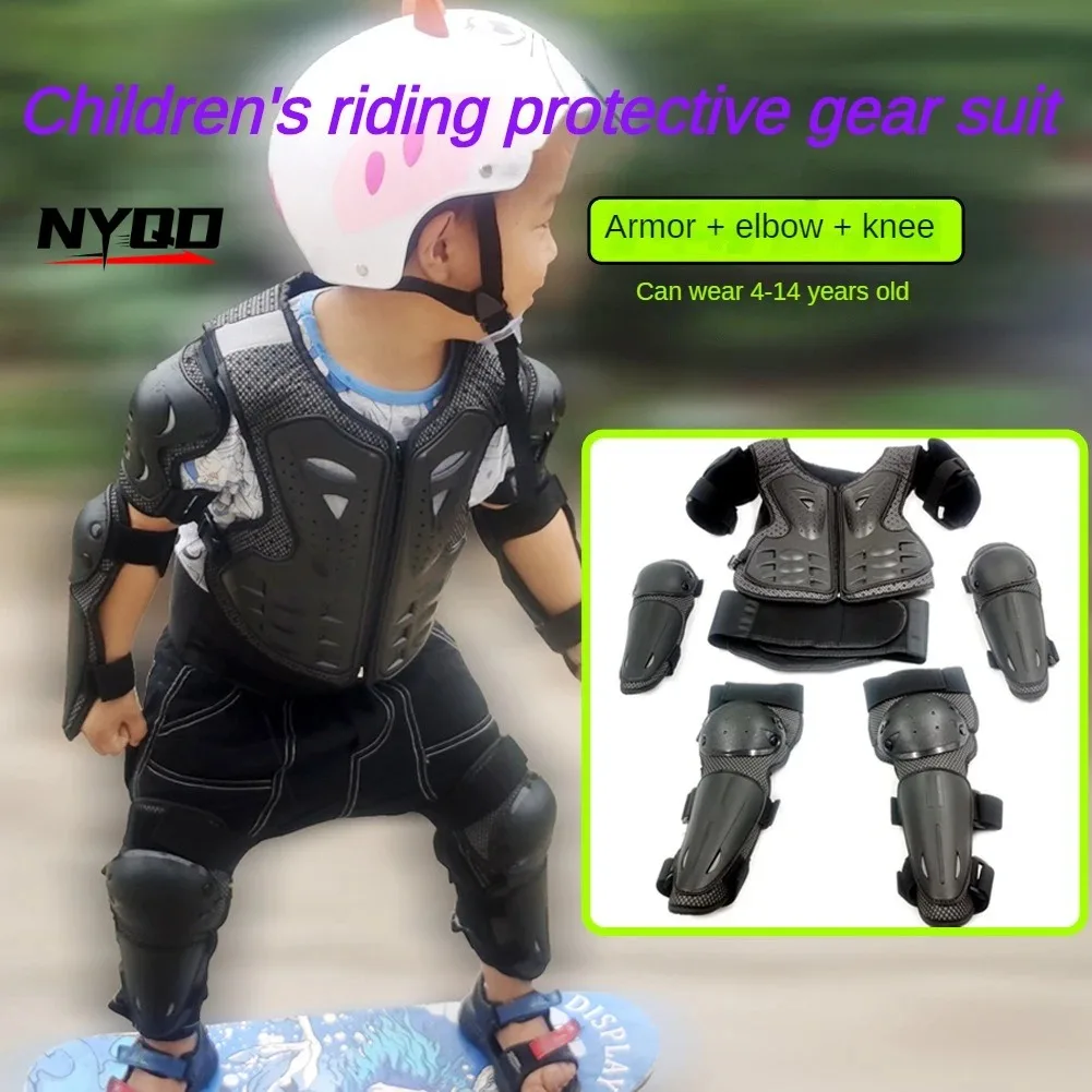 Motorcycle Children's Armor Suit Racing Off-road Protective Gear Extreme Sports Safe Riding Knee Pads Elbow Pads