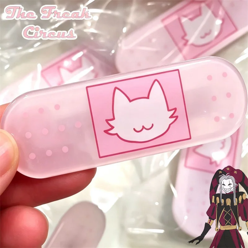 Pince à cheveux de cosplay Game The Freak Circus Pierrot pour femmes, barrettes en acrylique motif chat mignon, accessoires Kawaii, accessoire quotidien