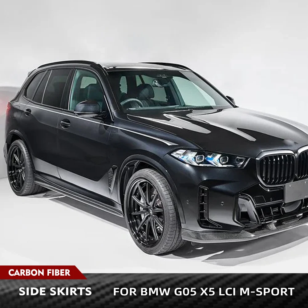 

Для BMW G05 X5 LCI M Sport F95 X5M 2023-2024 Боковые юбки из углеродного волокна Удлинители губ Автомобильные боковые юбки Гоночные обвесы Лезвия