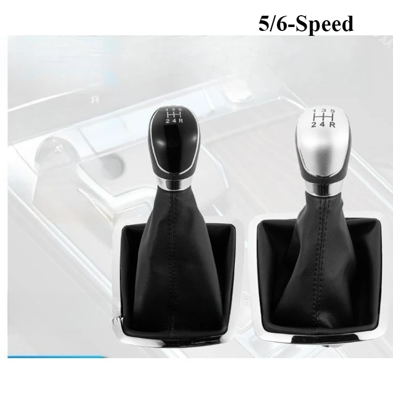 

Ручка переключения передач, ручной рычаг 5/6 скоростей Galaxy с кожаным пылезащитным чехлом для Ford Focus 2 MK2 FL C-MAX 2006-2011, Стайлинг автомобиля