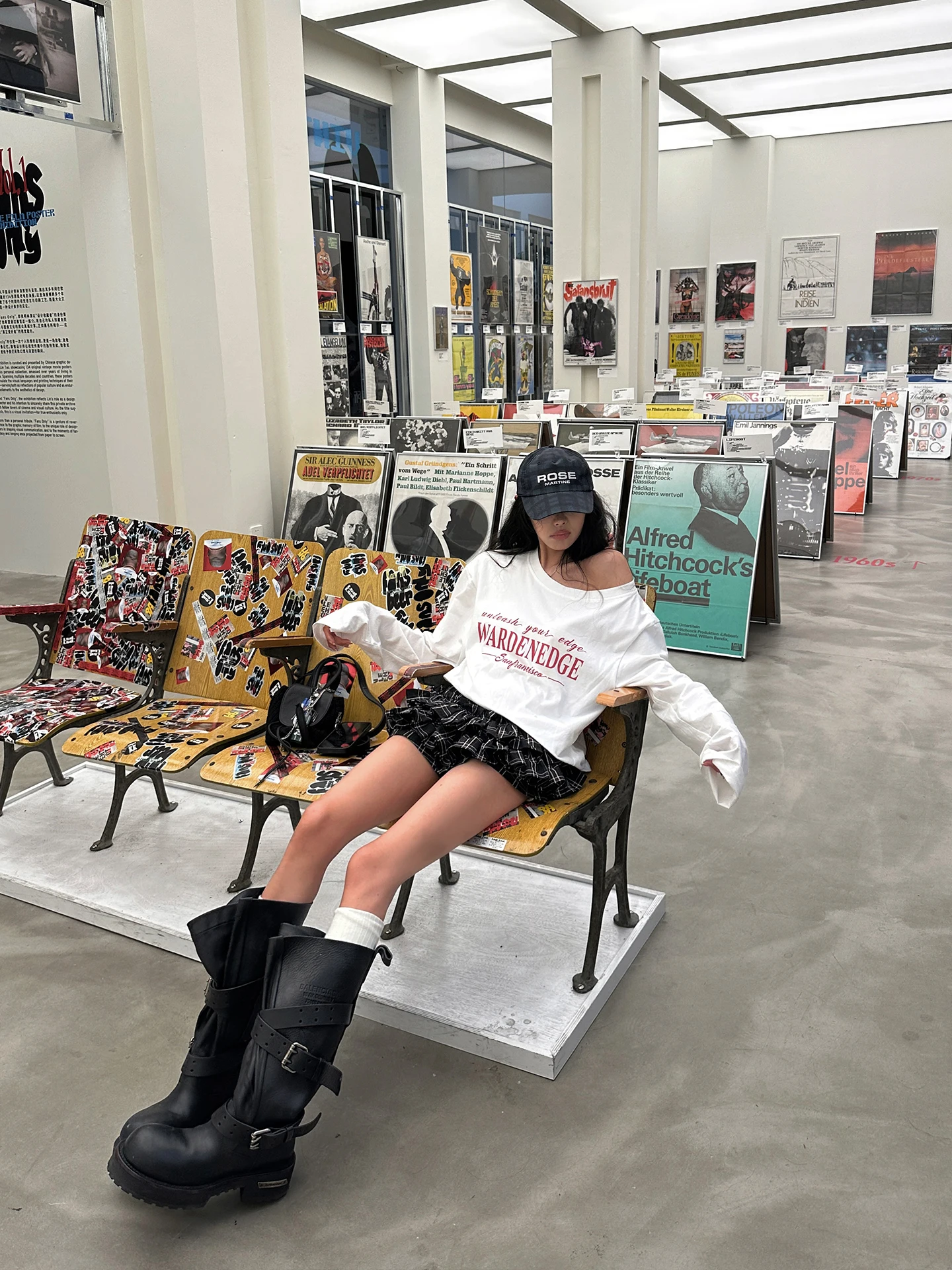 

Low Waist Plaid A-Line Skirt for Women Bla Summer Cake Skirt Street Sle Cotton Blend Casual Loose Fit Korean Faion