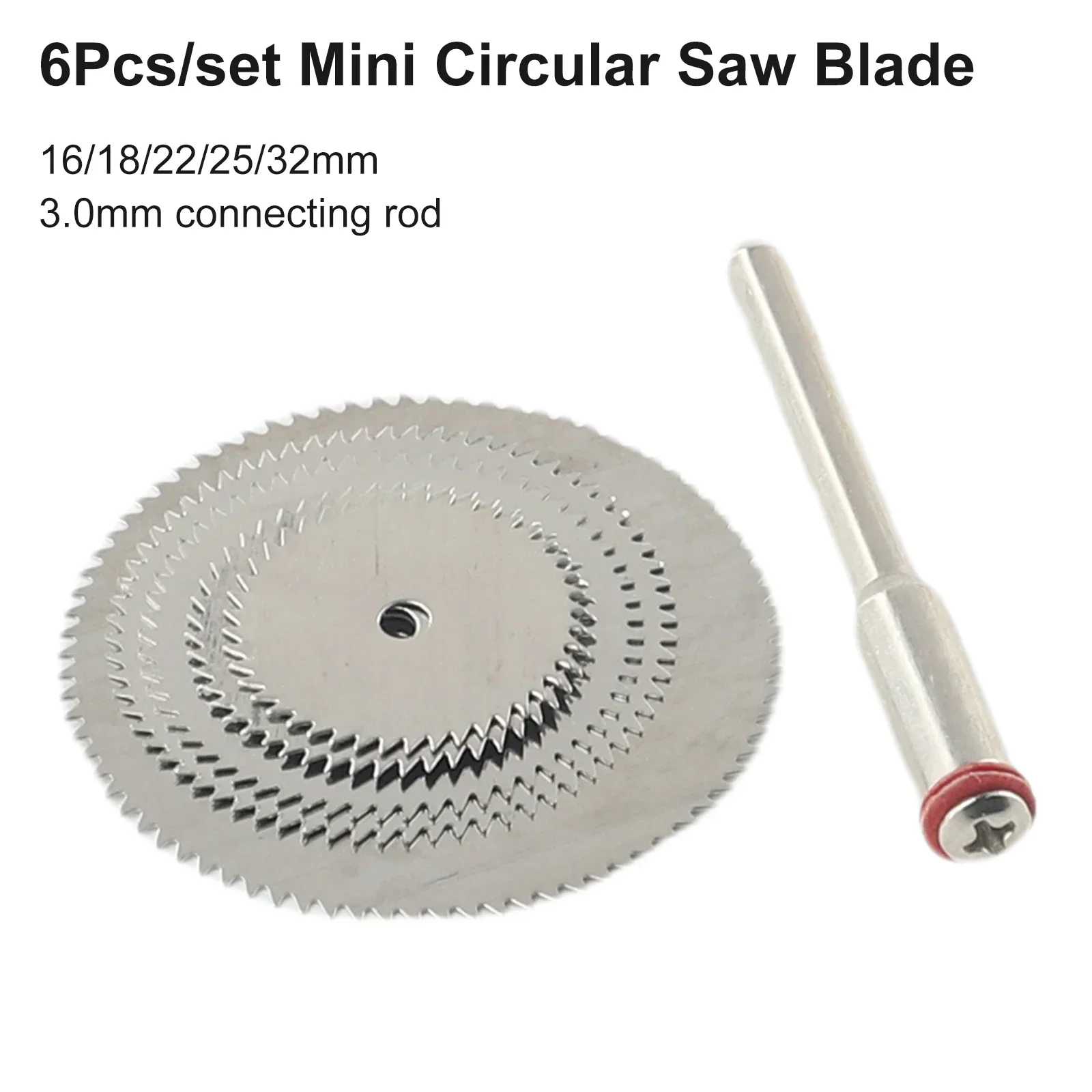 6pcs 3mm Mandrel Mini Circular Saw Blade Electric Grinding Cutting Disc Rotary Tool For Dremel Metal 6pcs 3mm Mandrel Mini Circu