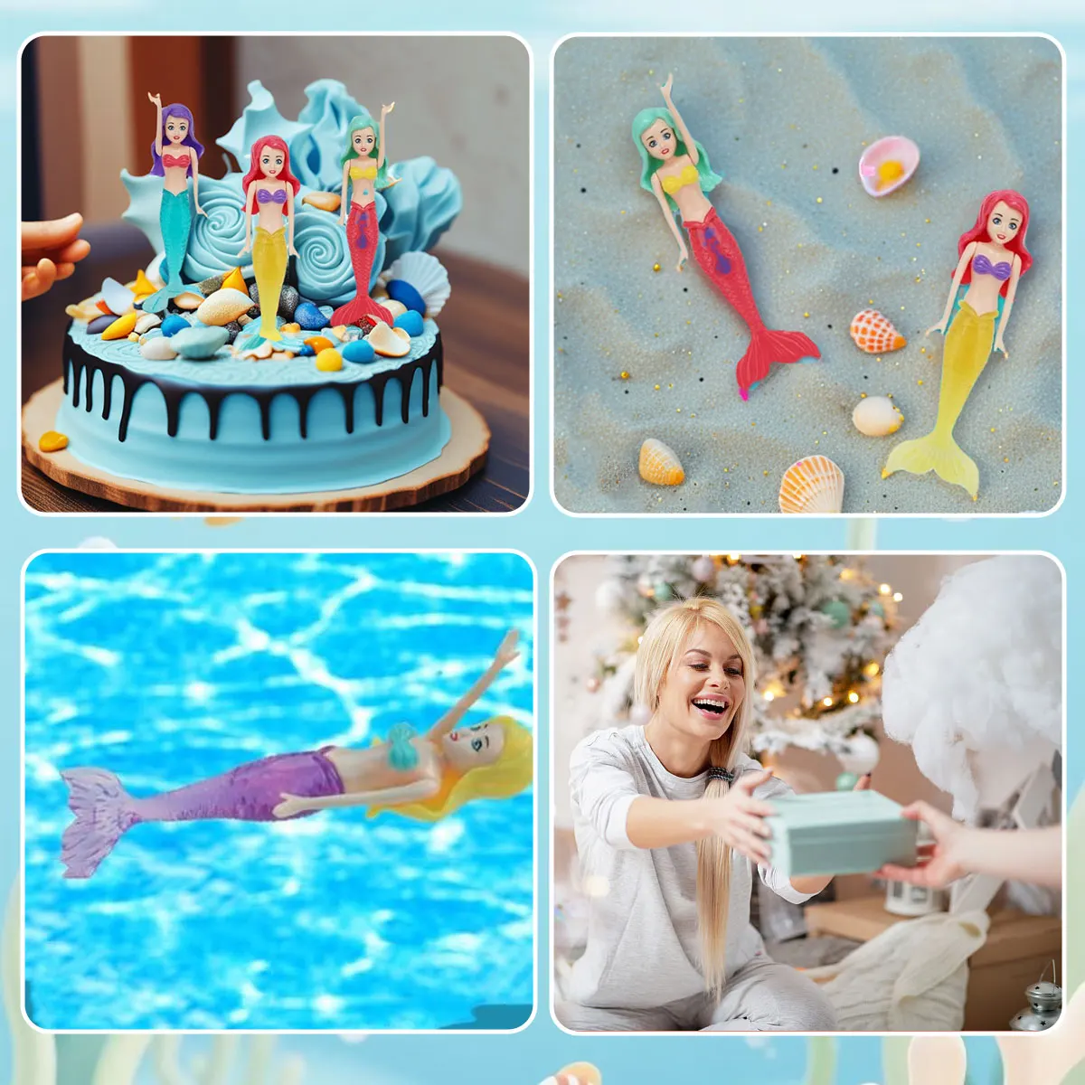 Jouets de plongée sirène, 2/3/4 pièces, jouet de bain coloré, jeu dans la piscine d'eau, flotteur, 2 Modes de montée, jeux pour tout-petits, cadeau pour enfants, nouvelle collection