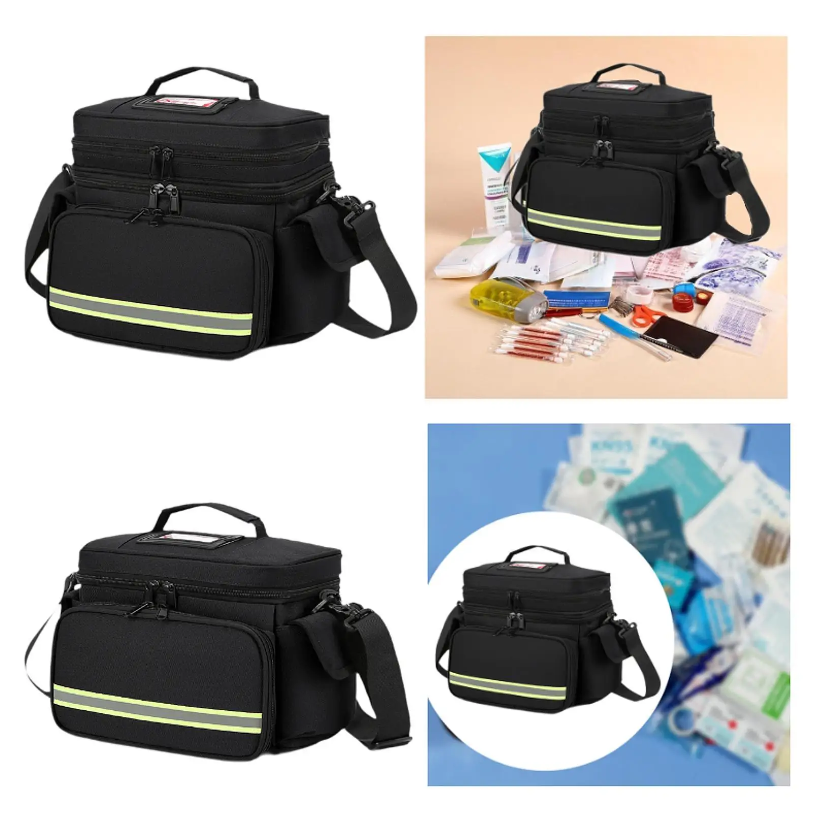 Empty First Aid Bag Storage Pouch Medical Storage Bag for Travel Gym Cam Single Layer