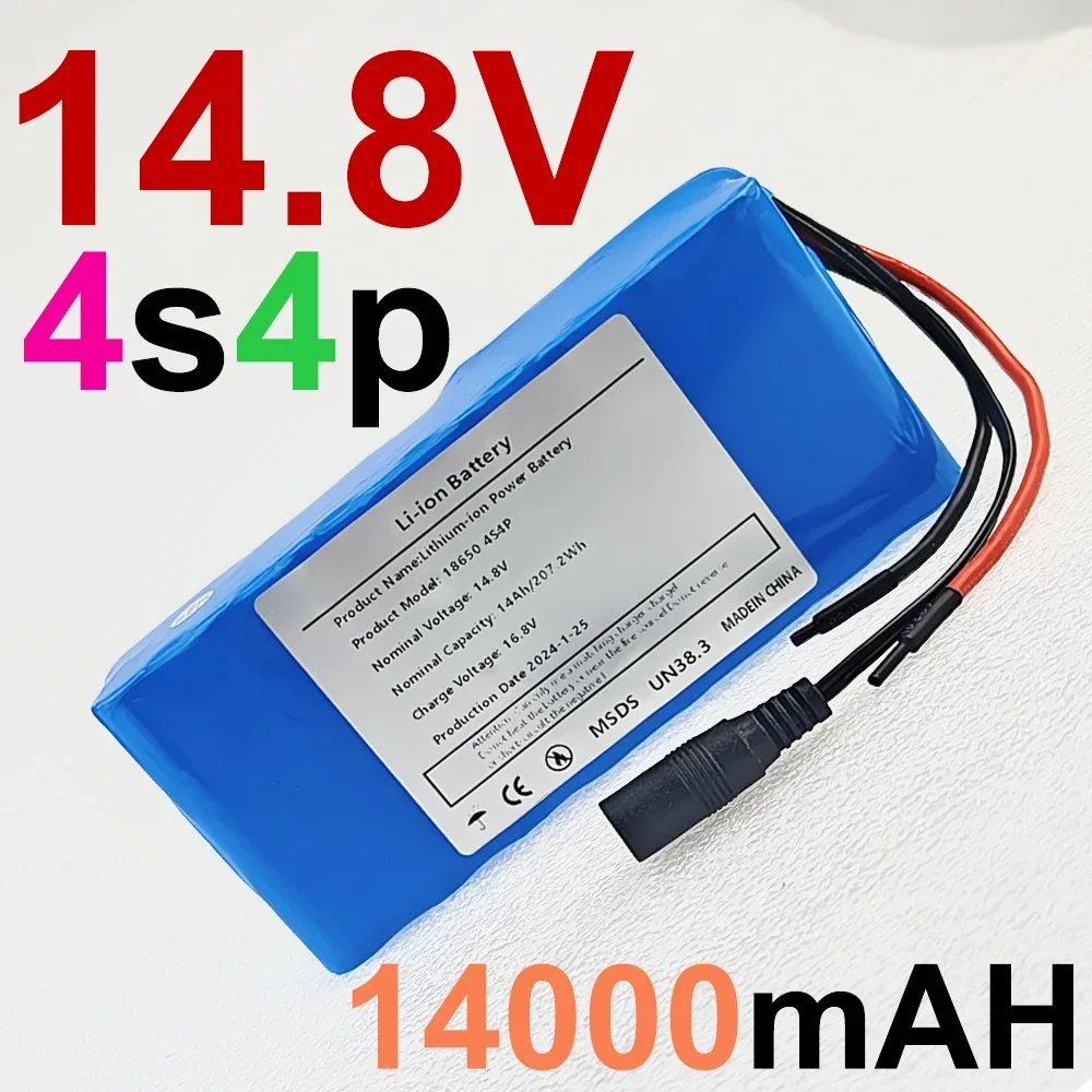 

New 14.8V 14Ah 18650 4S4P Lithium Battery Pack For LED Night Fishing Lamp Heater Miner Lamp Amplifier Cell+16.8V 2A Charger