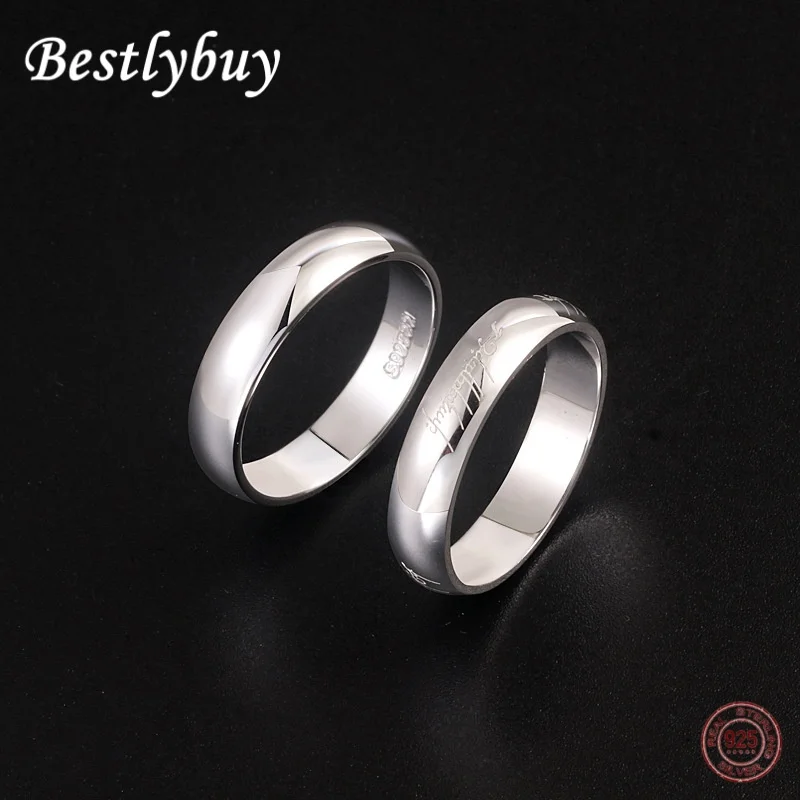 

NEW S925 Pure Silver One Ring Ring for Men and Women Retro Fashion Simple Couple Smooth Face Pair Ring