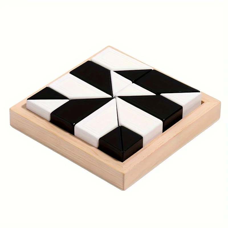 Brain Teasers Wooden Puzzle Mind Logic And IQ Game Test Toy Wooden Stacking Learning Educational Toys For All Ages