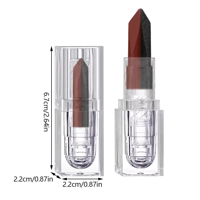 Rossetto morbido opaco bicolore 2 in 1 Lucidalabbra opaco liscio Colore brillante Cosmetici da donna sexy a lunga durata