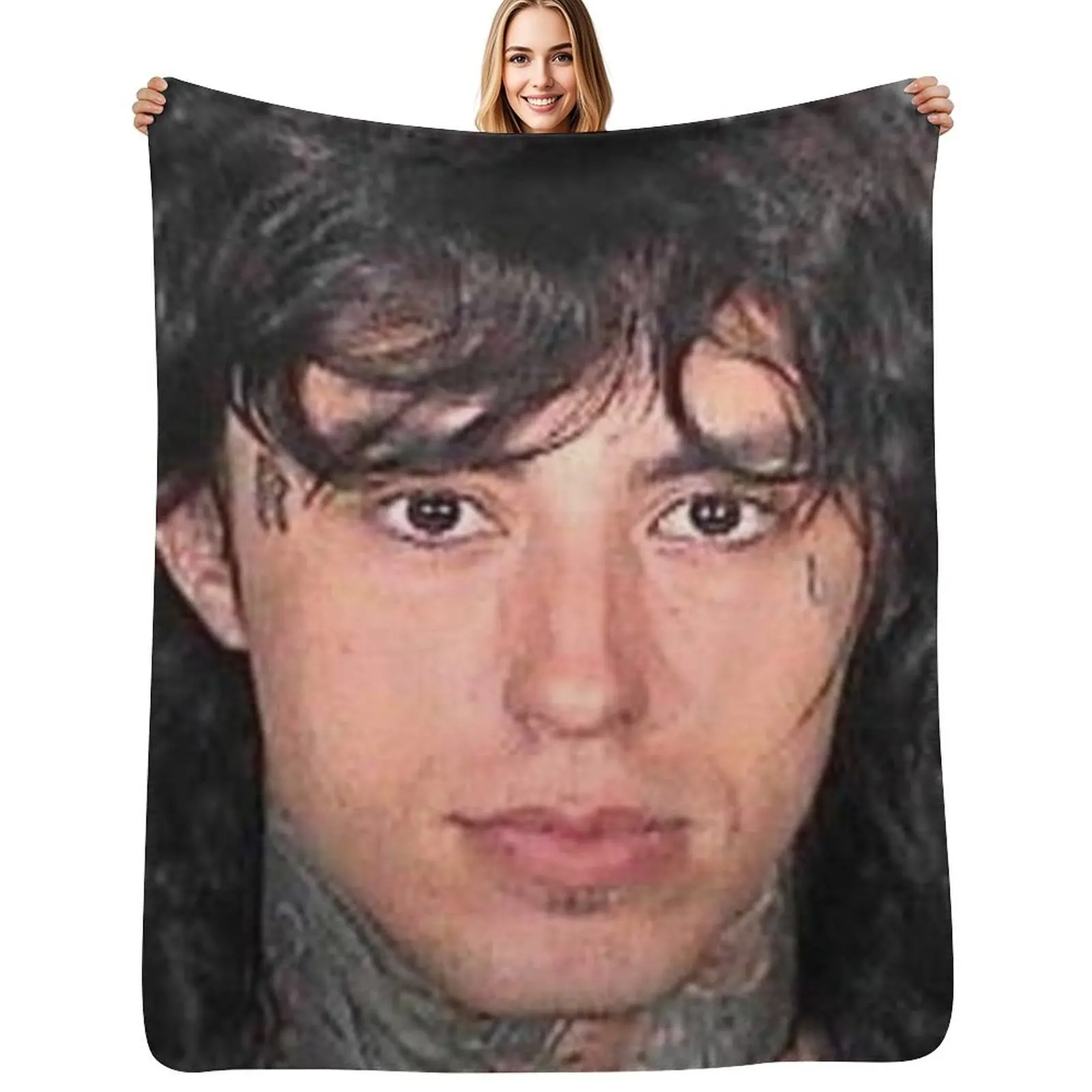 

Ronnie Radke Mugshot Throw Blanket Travel Thin Luxury St Nap Blankets