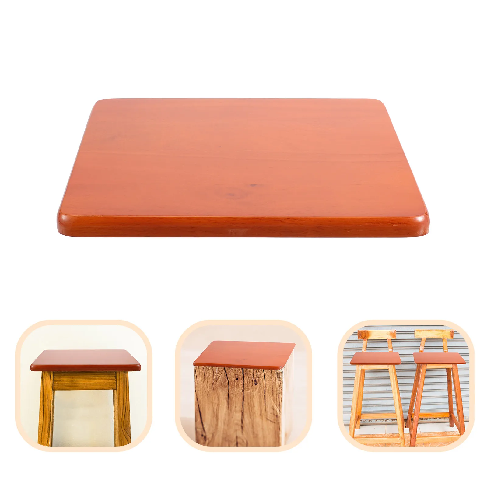 

Stool Seat Replacement Wooden Square Seat Natural Wood Material for Bar Chairs Hotel Wedding Banquet Stool Repair