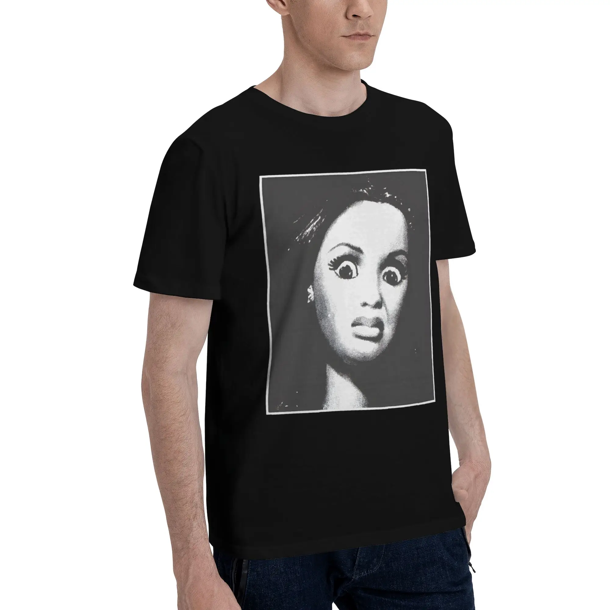 Disgusted Face Meme Doll Babe Merch Unisex T Shirts Cotton Tee New Arrival  Tops T-shirt