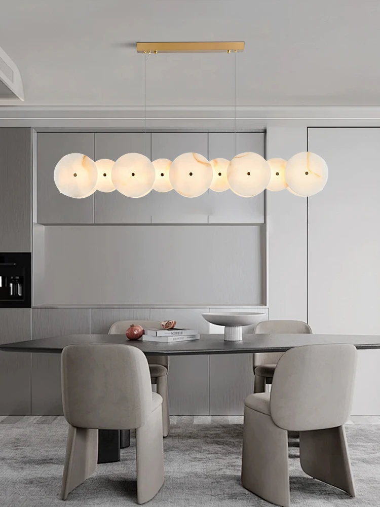 

Длинные подвесные светильники с имитацией мрамора для украшения столовой, роскошные золотые светильники для бара, кухни, украшения Lampen