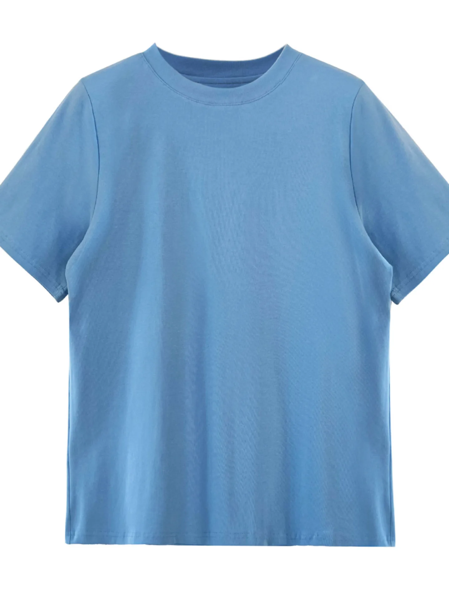 

Повседневная цветная женская футболка Top Street Sle, вязаная ор Све круглая Ne, женская футболка обычного кроя, весна-лето